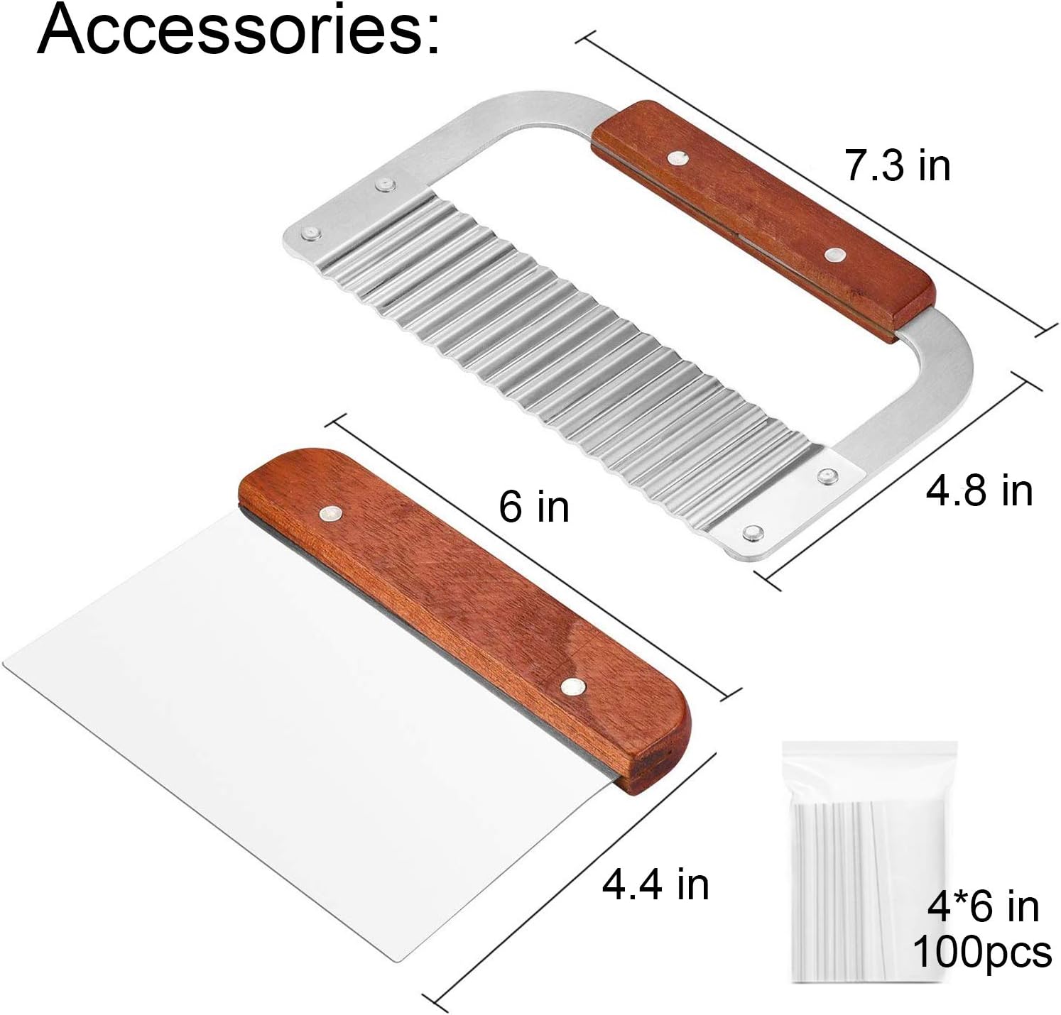 Farielyn-X Silicone Soap Molds kit - 42 oz Soap Mold kit with Wood Box, 12-Cavity & 6-Cavity Flowers Silicone Mold,Stainless Steel Wavy & Straight Scraper for CP and MP Soaps Making Supplies(100 Bags) : Arts, Crafts & Sewing
