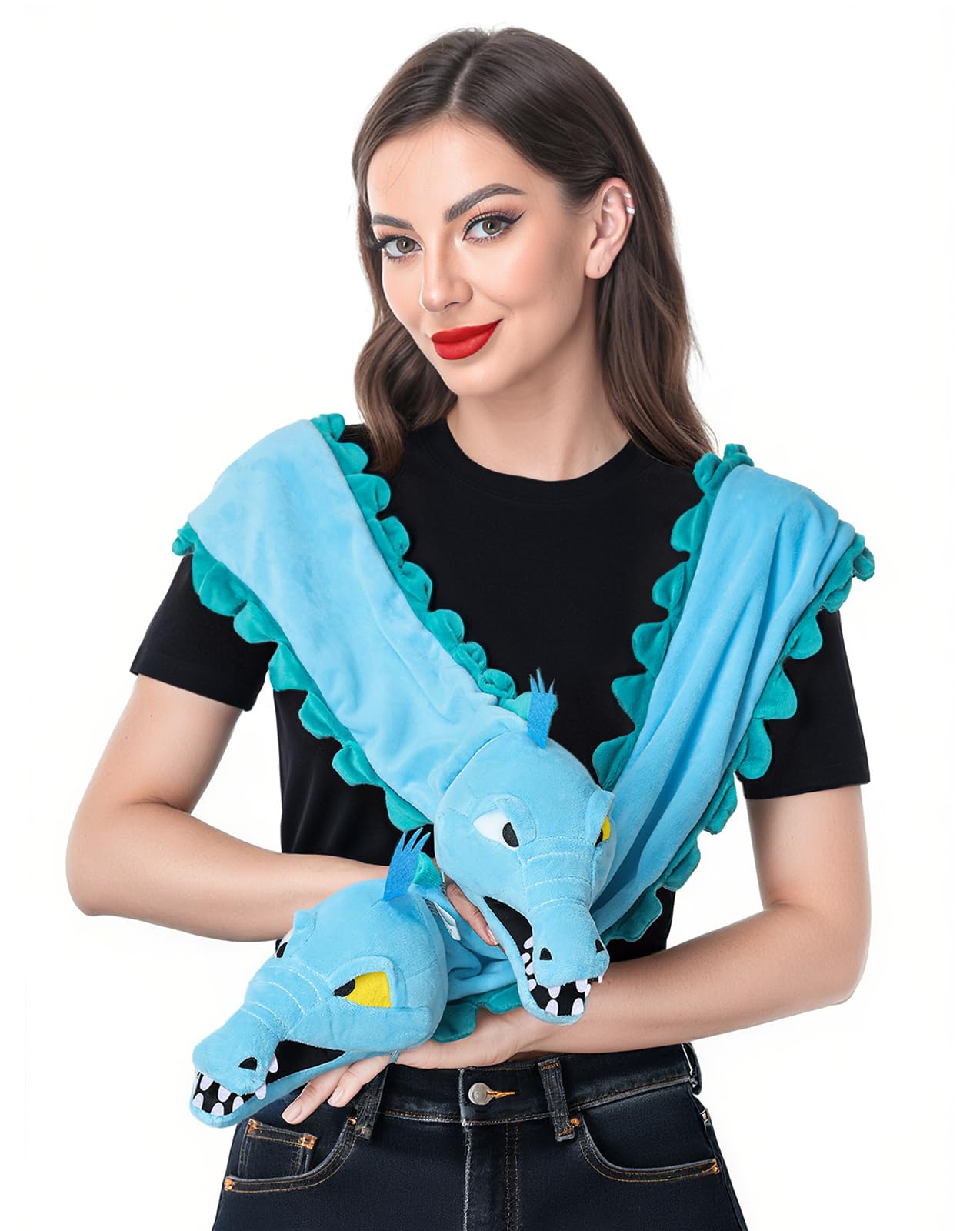 Anroong Halloween Eel Scarf Costume Women Accessories 72.8'' Long Witch Scarf Sea Villain Cosplay for Women Girls