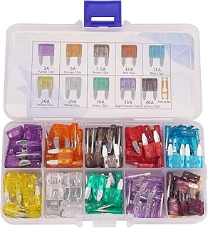 230pcs Mini & Standard Car Fuses Assortment Kit,Blade-Type Automotive Fuses,Automotive Fuses(2A 3A 5A 7.5A 10A 15A 20A 25A 30A 35A 40A 45A),Replacement Fuses for Car/RV/Truck/Motorcycle/Boat