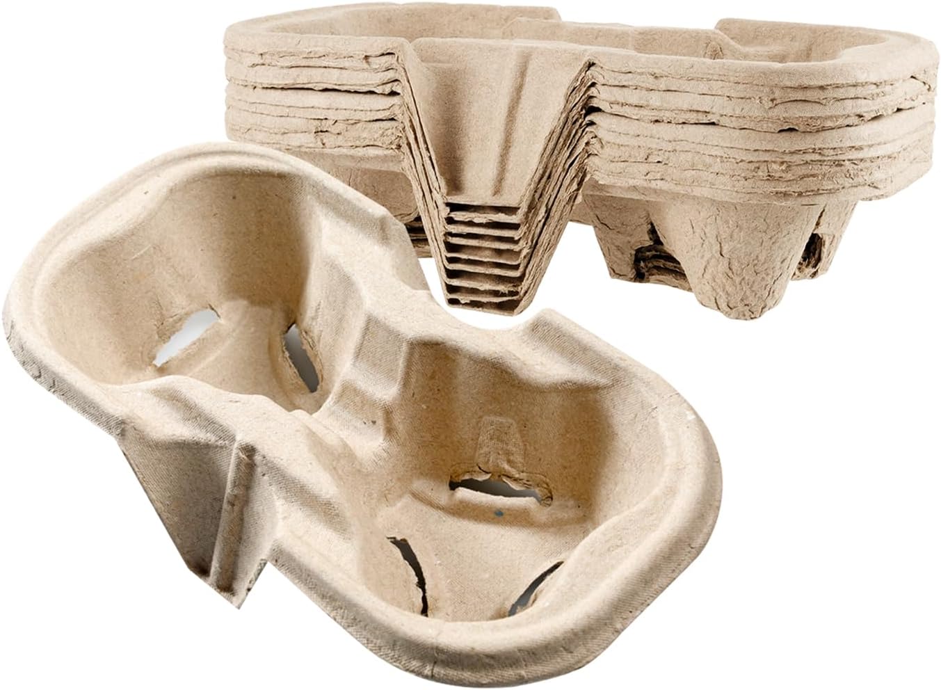 500 pcs 2 Cup Disposable Coffee Carrier,Delivery Cups Holder for 8 to 22 oz Hot or Cold Drinks Cups,Take Out cup Carrier,Ideal for To Go Coffee Drink