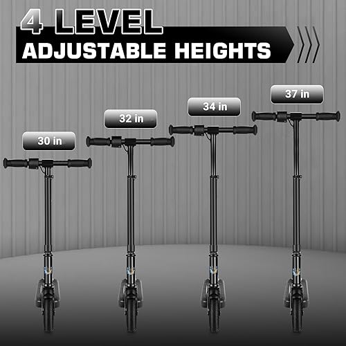 Miniatura 4 de Caroma Patinete eléctrico E32E35 para niños, altura y velocidad ajustables, motor de 150 W, scooter eléctrico para niños de 6 a 12, 10 Mph y 7