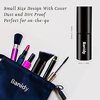 Vista 7 de Brocha de maquillaje Kabuki para la cara, retráctil, cepillo Kabuki de viaje, portátil, impecable para base, rubor en polvo, bronceador, pulido