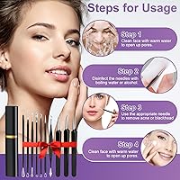 Vista 6 de Kit de herramientas para reventar espinillas, 10 unidades, removedor profesional de puntos negros, extractor de comedones para una fácil extracción