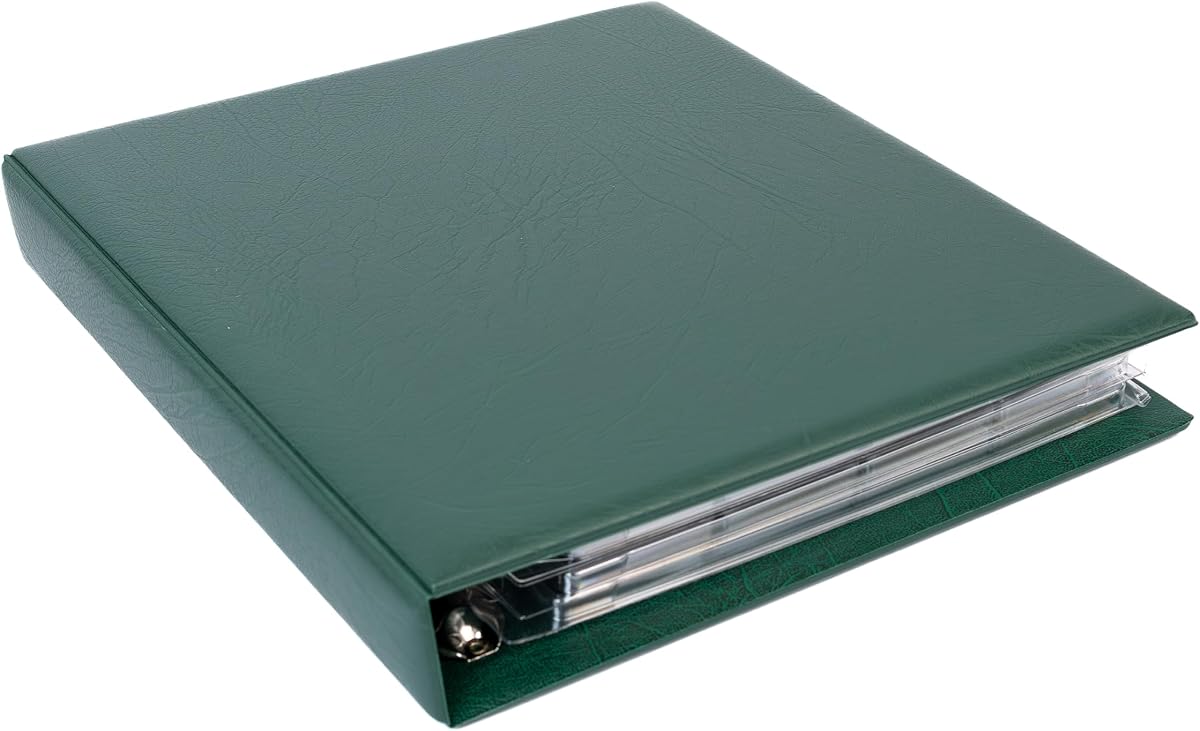 LIGHTHOUSE - Coin Album Set with ENCAP 5 Pages for Quadrum Snaplocks, Fits 100 2"x2" Coin Holders - Green