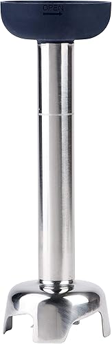 Miniatura 4 de Li Bai Batidora de inmersión comercial eléctrica de mano con eje desmontable de 10 pulgadas de potencia de 500 W, capacidad de 15 galones de acero