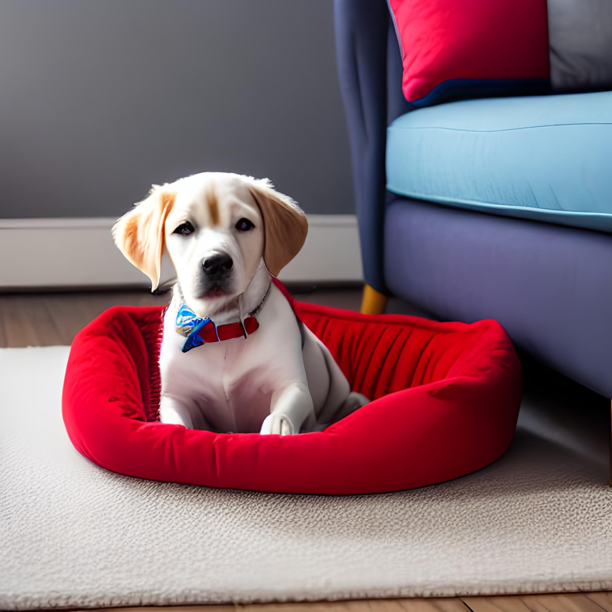 PETITUDE Premium Medium Dog Bed-for Small & Medium Dogs Washable-Pet Bed for Small & Medium Dog/Cat with Slip-Resistant Bottom- RED-55 x 46 x 22 Centimeters (B0CK2KV3S8) Amazon Price History, Amazon Price Tracker