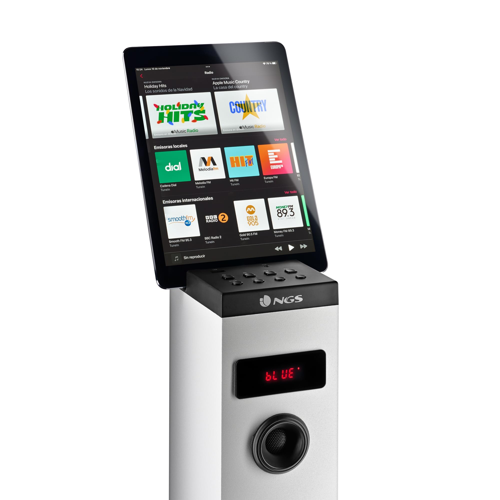NGS Speaker a Torre Sky Charm BT USB RadioFM AUX 50W Bianca