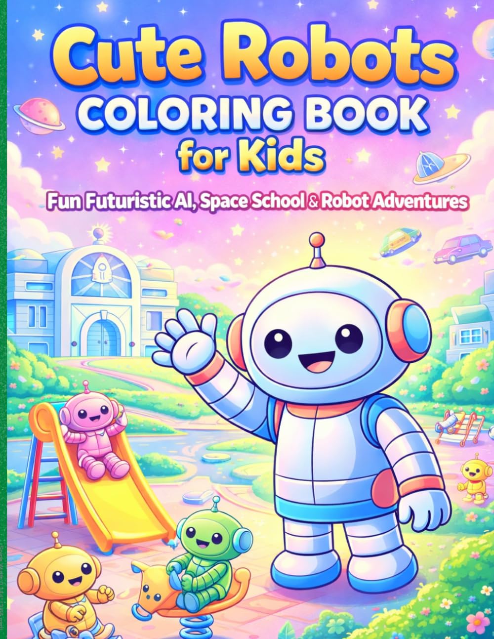 Cute Robots Coloring Book for Kids Ages 4-8 Fun Futuristic AI, Space School, Robots & City Adventures Coloring Book: Easy and Fun Coloring Pages with ... Cities, and Creative Tech Adventures for Kids