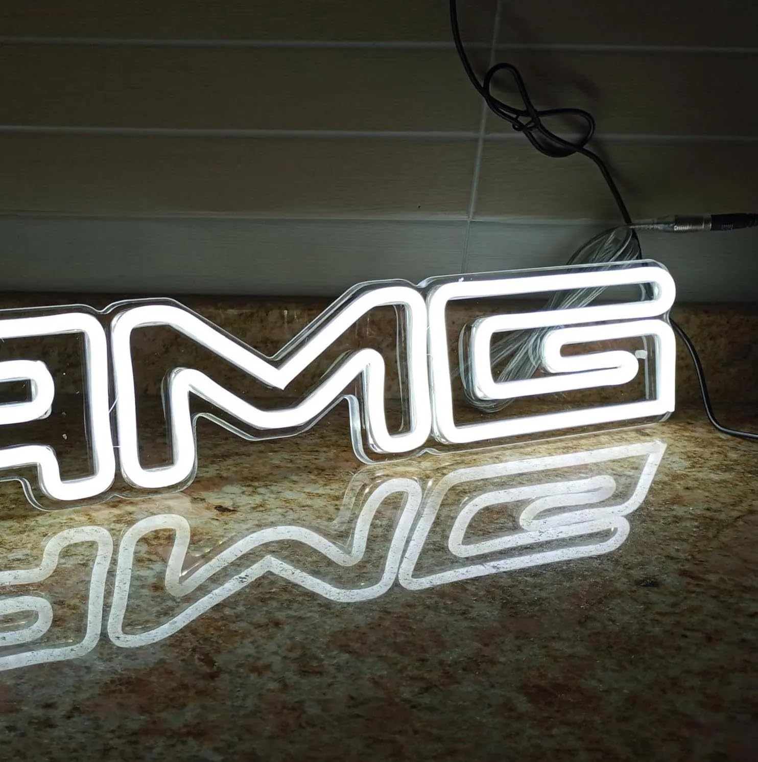 Cartel para coches para hombre y mujeres merce, mercedes iluminado en neon led one man amg engine