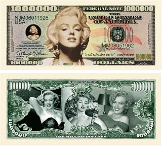 Marilyn Monroe Million Dollar Bill With Bill Protector