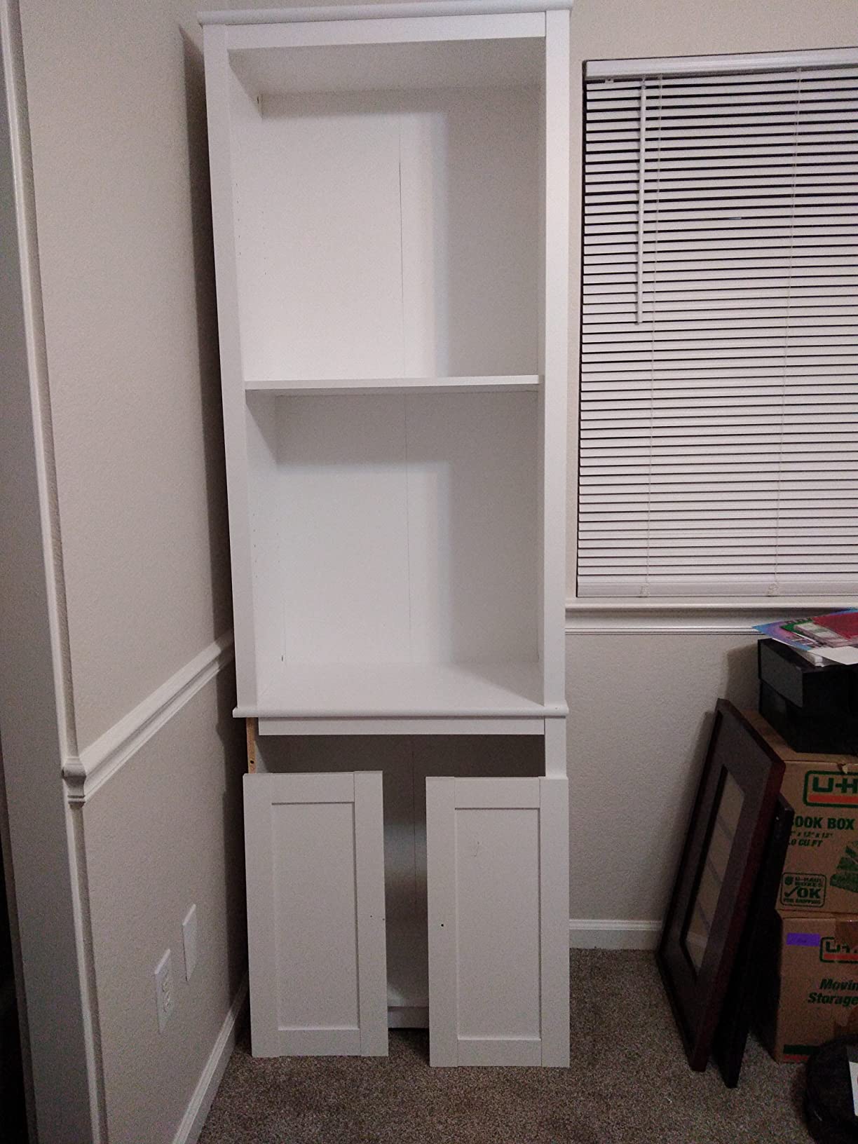 36/mo Finance Prepac Tall Bookcase with 2 Shaker Doors, 80" H, White