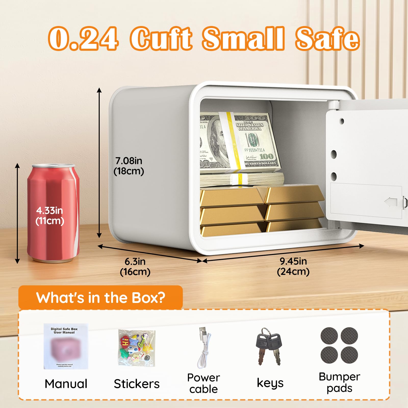 Mini coffre-fort électronique pour pièces de monnaie, tirelire pour enfants, petits coffres-forts électroniques pour garçons et filles, cadeau idéal pour Noël, anniversaire, autocollants à faire