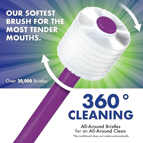Miniatura 2 de Brilliant Cepillo de dientes suave especial para pacientes con cáncer y quimioterapia con salud oral comprometida, trastorno de procesamiento