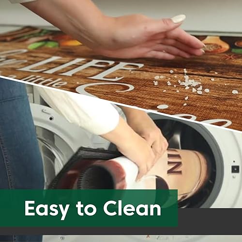 Miniatura 4 de Giant Floor Accent - Alfombras de cocina lavables de 20 x 32 pulgadas, alfombras con parte trasera de goma antideslizante, alfombra de poliéster