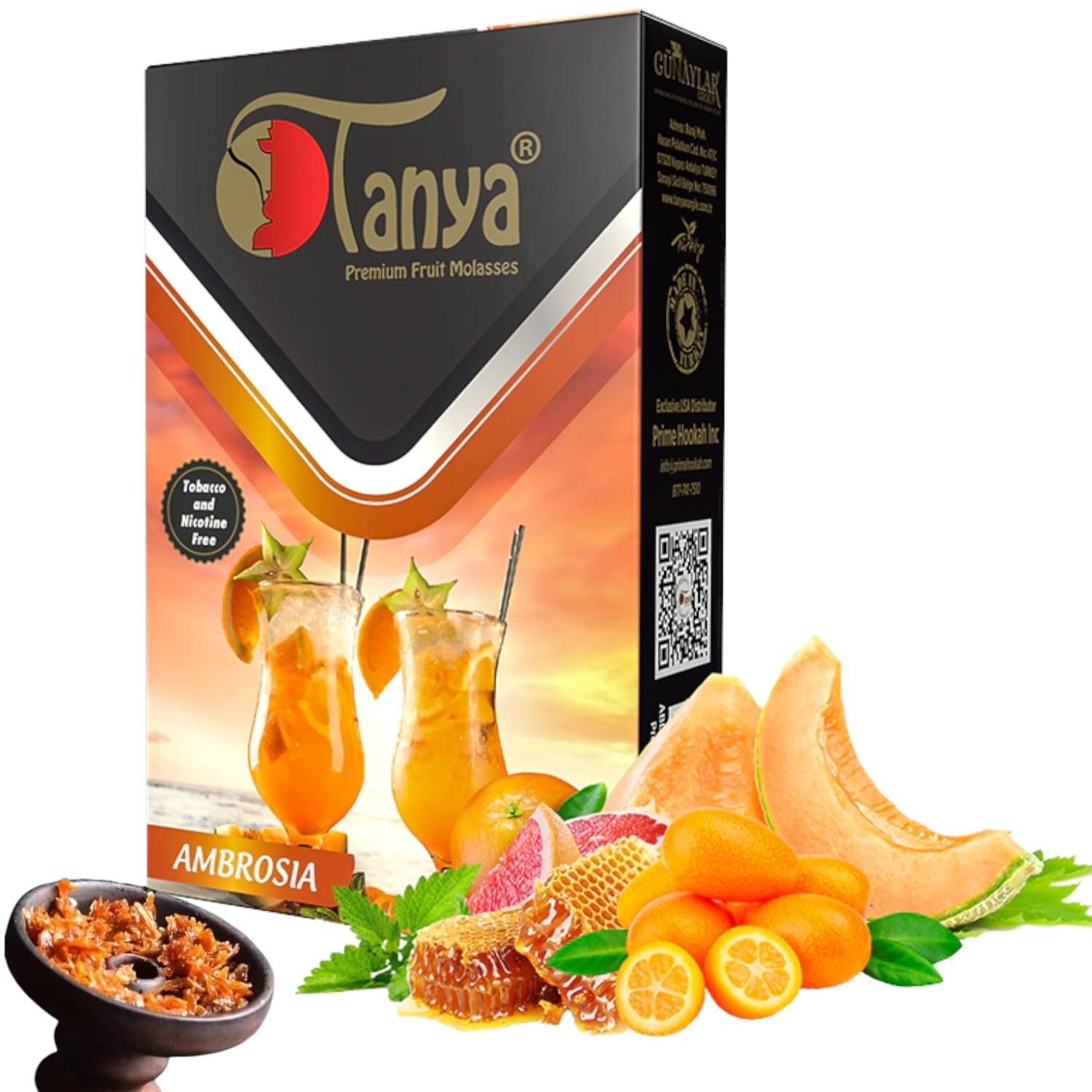 Amazon.com: Tanya Herbal Hookah Molasses 100% Nicotine & Tobacco Free  Shisha Hookah Flavors Fruit Mix Organic Shisha Flavors 50g Delicious Fruit  Flavors (Ammbrosia) : Health & Household