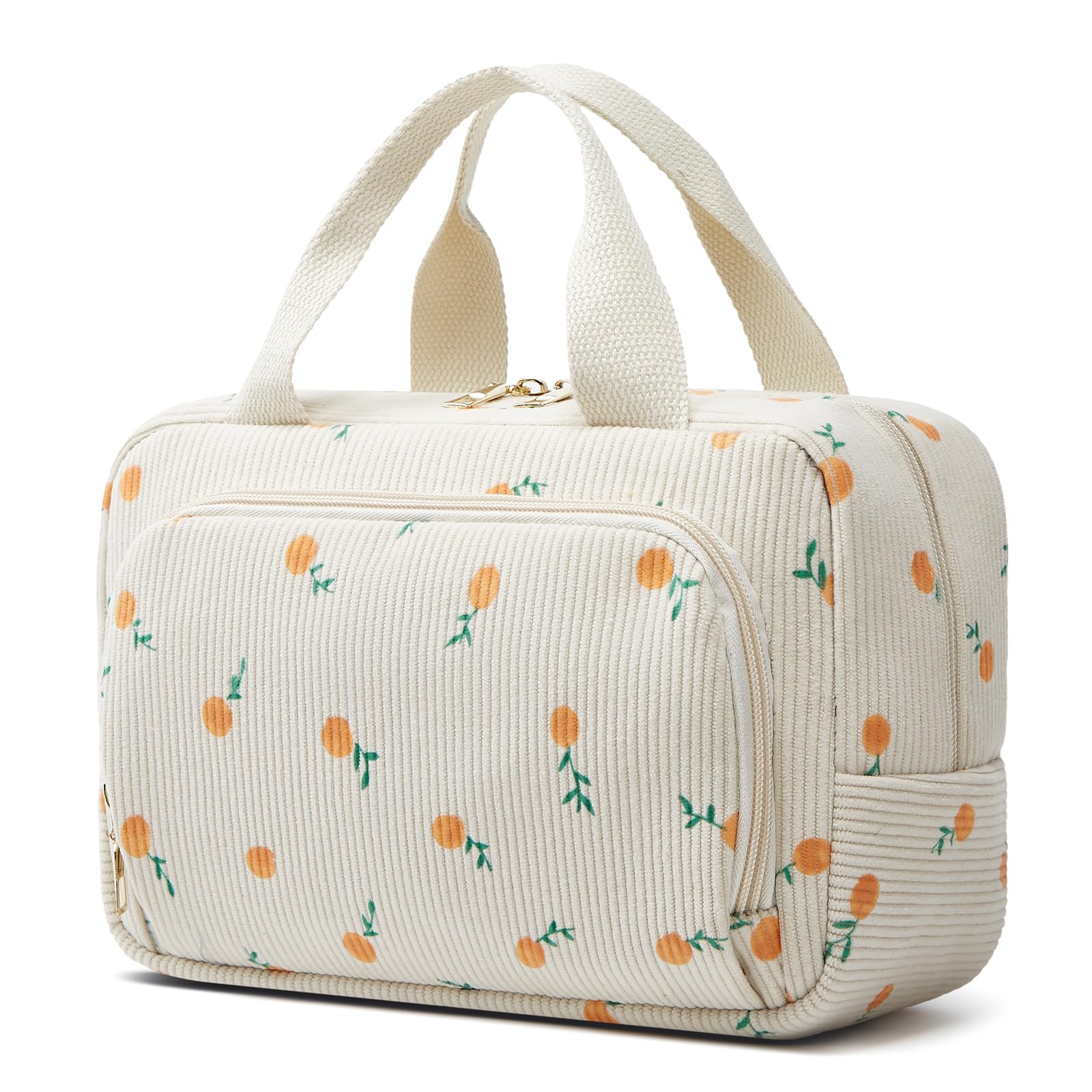 Funtlend Cord Kulturtasche Damen Reise Travel Kosmetiktasche Mädchen