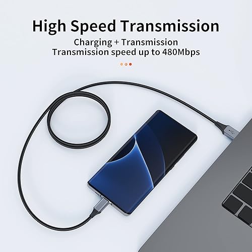 Miniatura 4 de Cable USB C (paquete de 3, 3 + 6 pies), cable tipo C, cable de carga rápida, cable de carga USB-C compatible con Samsung Galaxy S10, S9, S8, banco