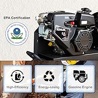 Vista 6 de 6.5HP Gas Powered Air Compressor 12CFM Portable Gasoline Driven Piston Pump Air Compressed System with 125PSI Max. Pressure and 9 Gal Air Tank for