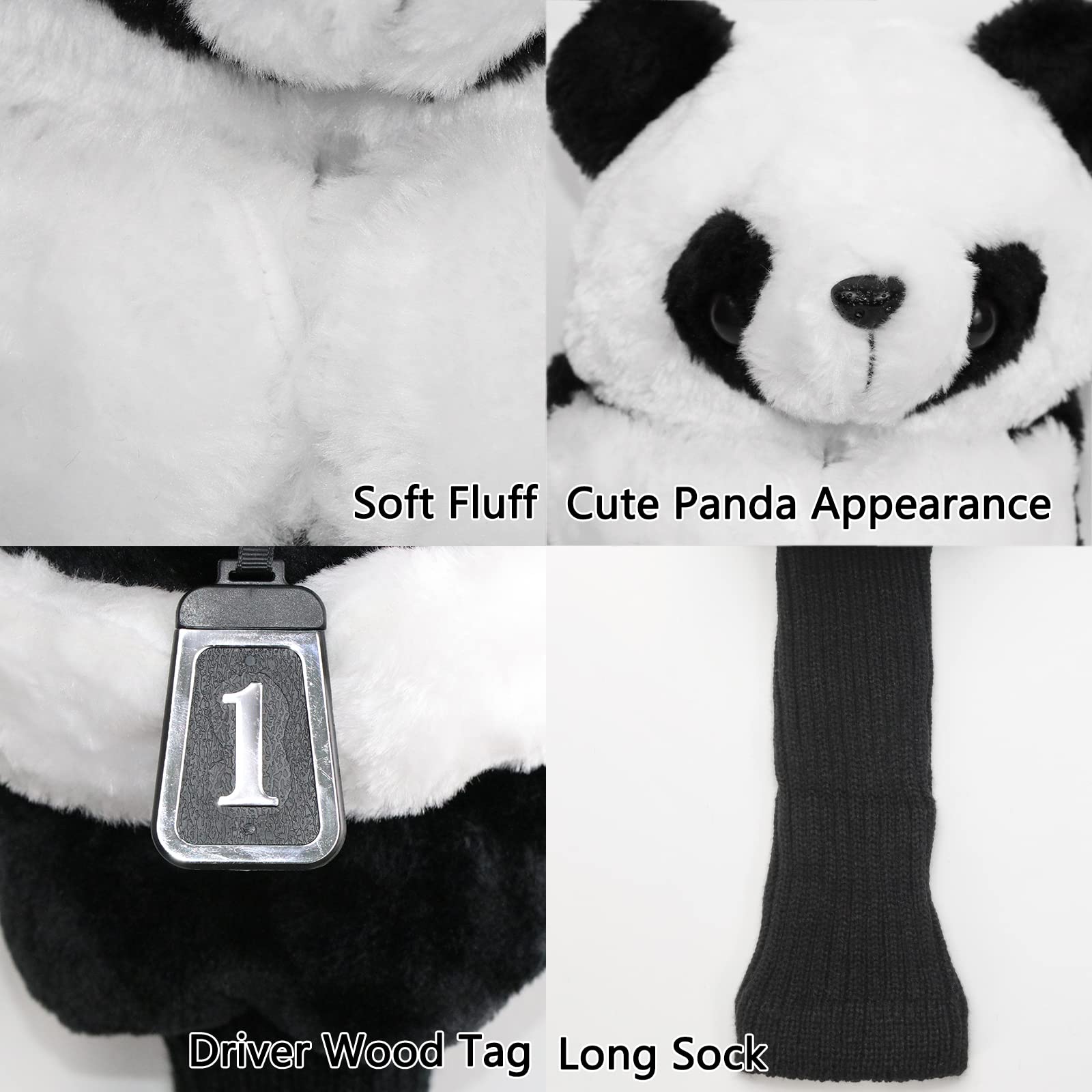 LeFeng Couvre-clubs de golf en forme d'animal - Collection amusante pour conducteur et bois de parcours - Protection de club de golf mignonne et douce