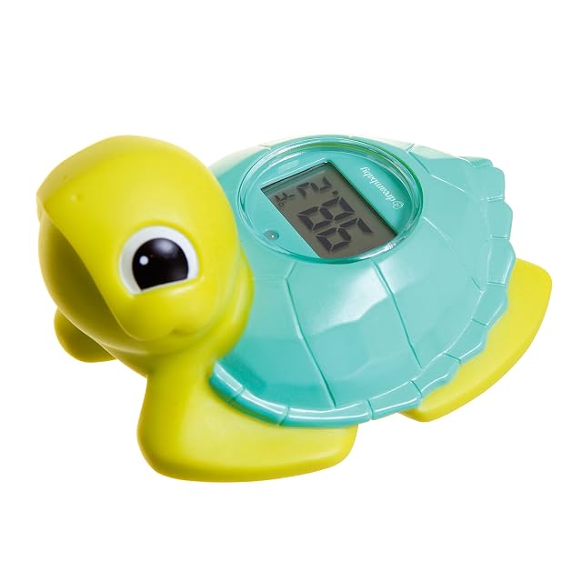 Dreambaby Baby Bath Room Thermometer - Floating Turtle Toy for Water Temperature Monitoring - Turtle Temperature Monitoring for