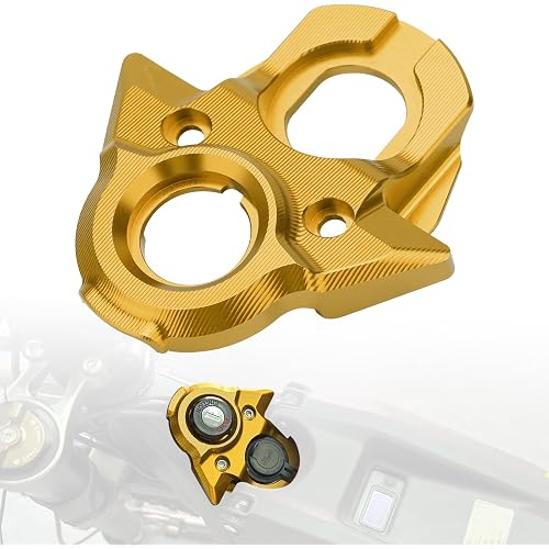 CNC Aluminum SurRon Ignition Key Switch Cover Compatible wiht Sur Ron Light Bee S X LBX Segway X160 X260,Electric Dirt Bike Parts, Surron Accessories (Yellow)