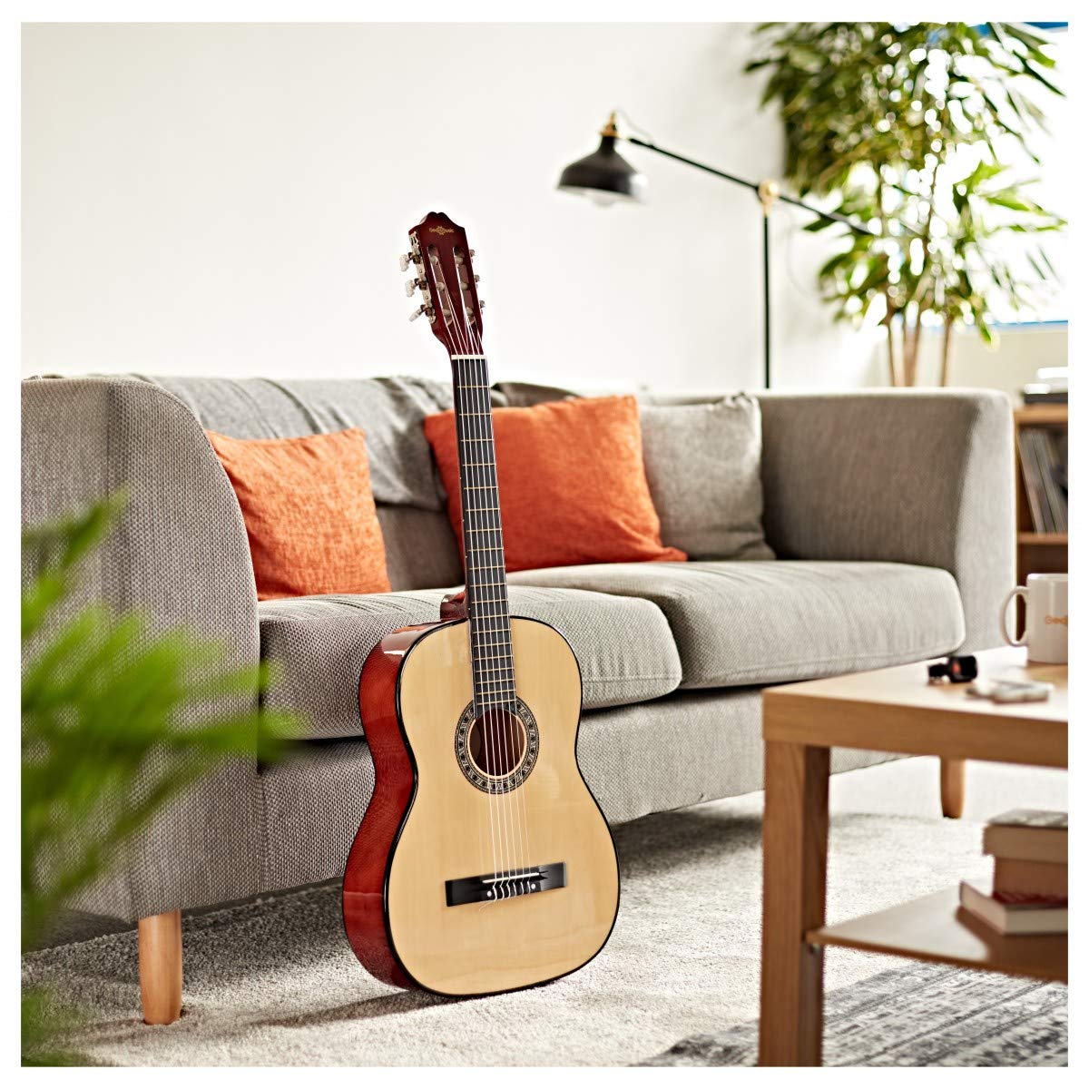 Pack de guitarra clásica para principiantes de Gear4music Full Size Natural