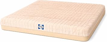 Sealy Sculpted Faux Fur Memory Foam Crate Mat, Small Tan