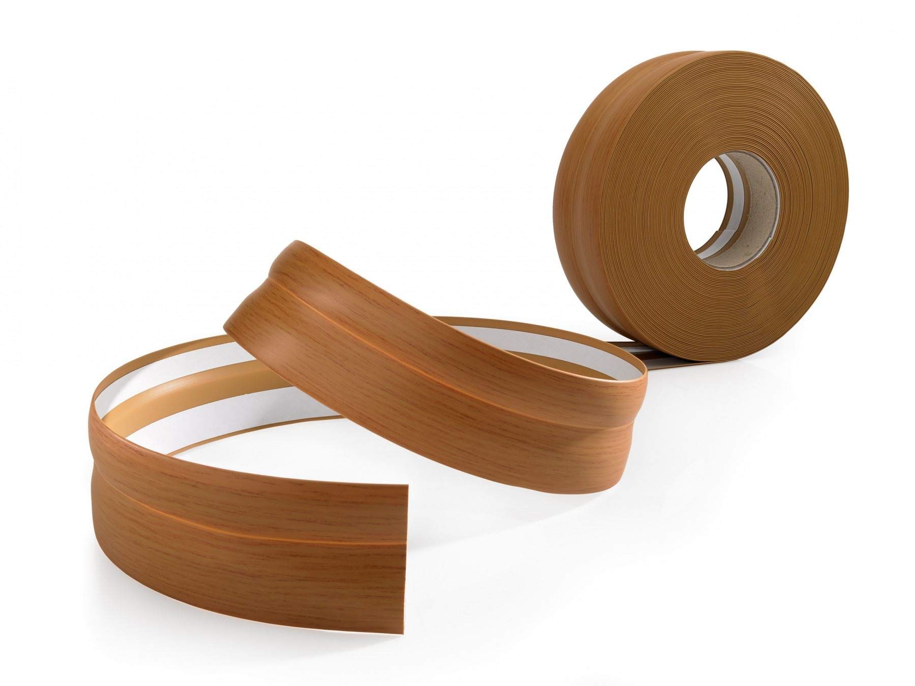 Proper Tools Flexible coved PVC skirting Board Strip Floor wall Joint - 25m - Oak