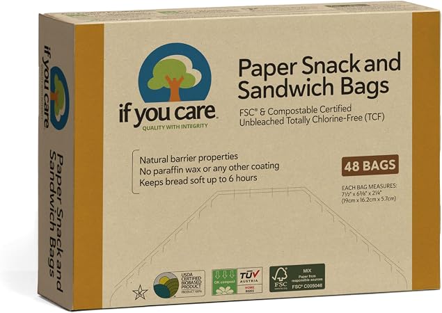 If You Care Sandwich Bags, Natural , 48 Count