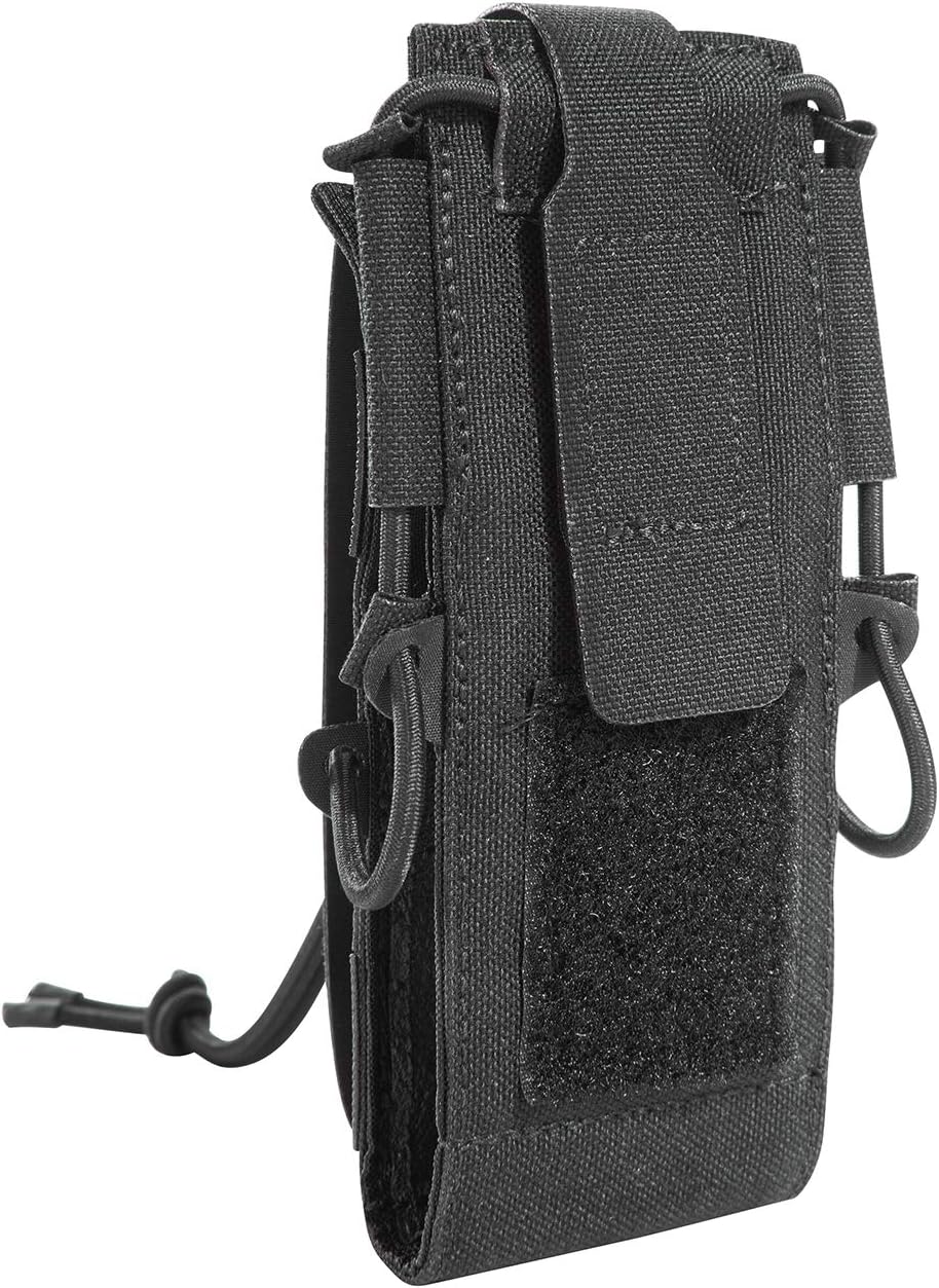 Tasmanian Tiger Digi Radio Pouch – Durable Cordura Radio Holster, MOLLE-Compatible, Compact Tactical Accessory for Digital Radios, Black