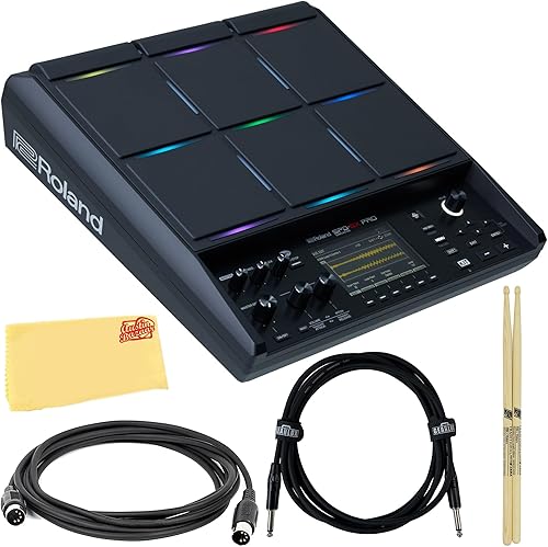 Roland SPD-SX PRO Almohadilla de muestreo en paquete con baquetas, cable MIDI, cable de instrumento y paño de pulido Austin Bazaar
