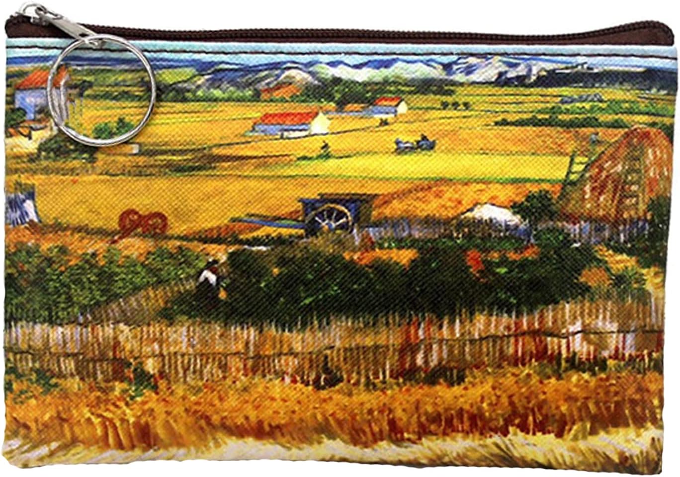Vincent Van Gogh Vinyl Wallet Coin Purse (The Harvest)