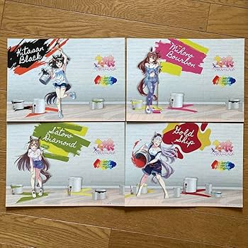 ウマ娘 ナムコ限定 ラバーキーホルダー フィギュア 背景ボード セット