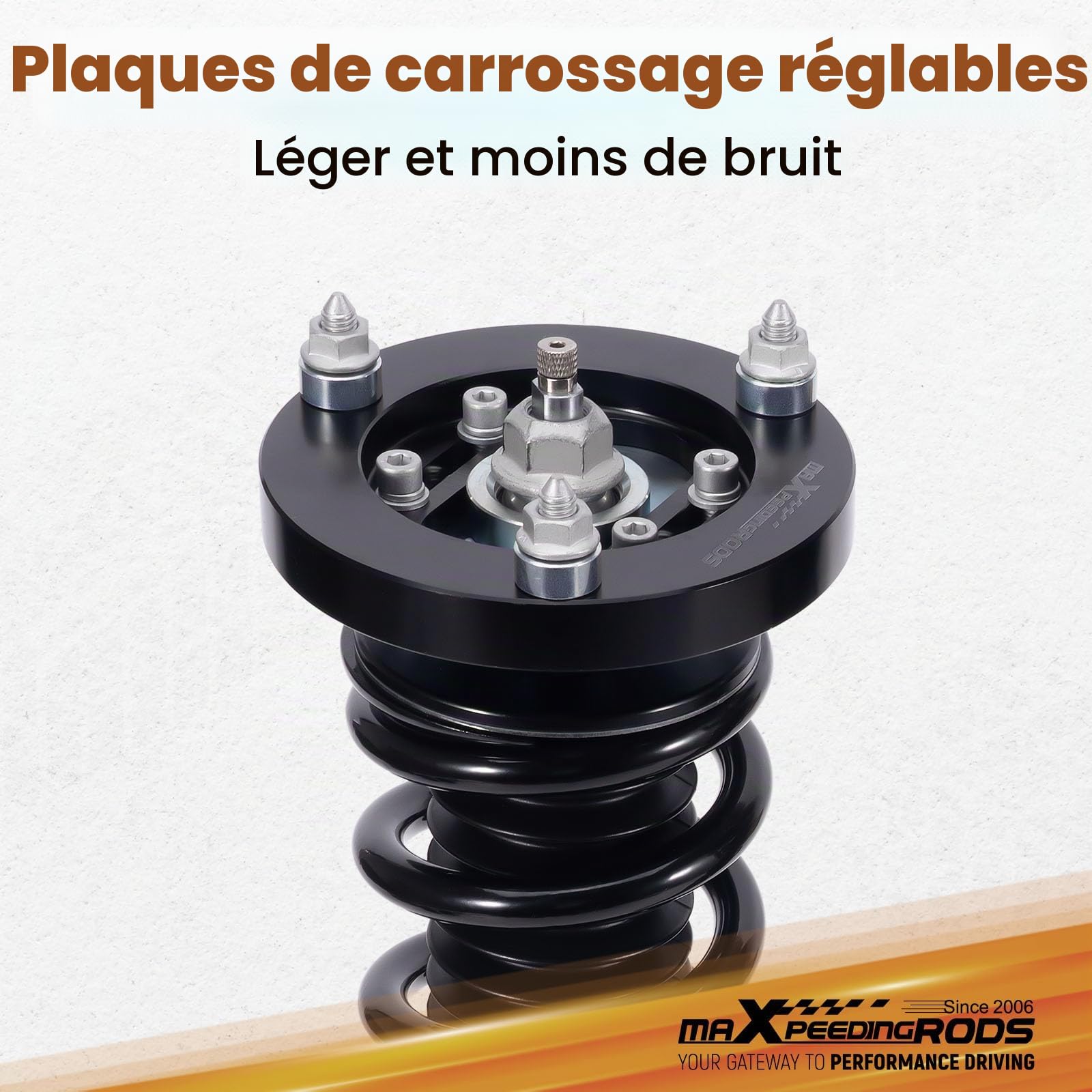 maXpeedingrods Suspension filetée Coilover pour BMW E90 E91 E92 E93 Série 3 316i-335i 2004-2013 24 vitesses avec Camber
