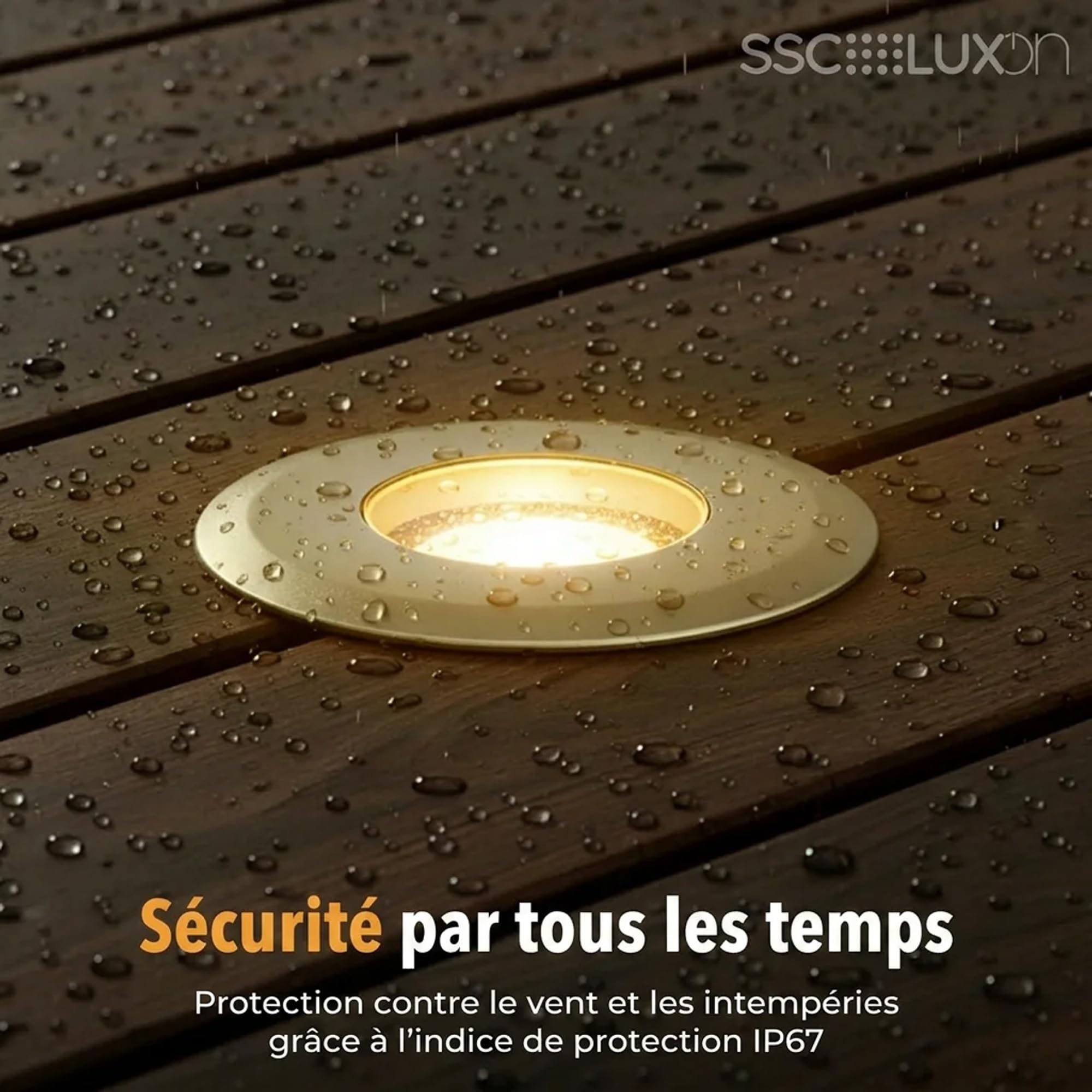 SSC-LUXon JAVO Spot encastrable LED pour l'extérieur 230 V IP67