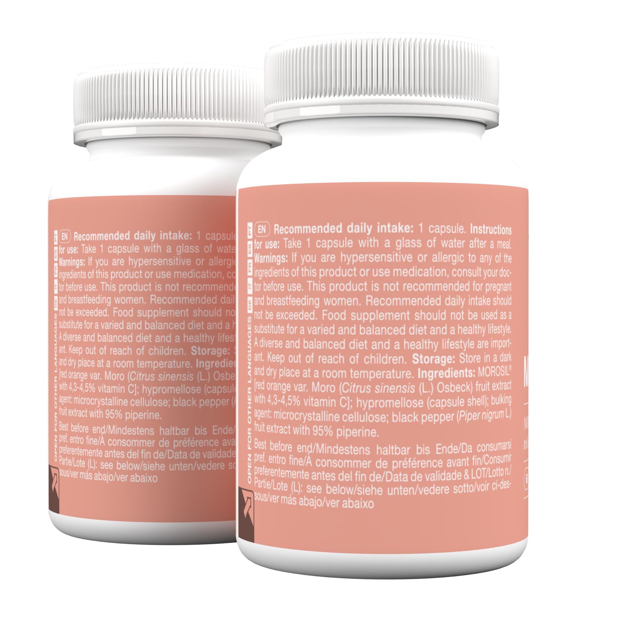 TummyTox Moro Caps, Morosil Cápsulas 400 mg con Vitamina C, 120 Cápsulas
