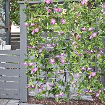 GTIDEA 2Pcs Artificial Vines 15Feet Hanging Plants, Purple