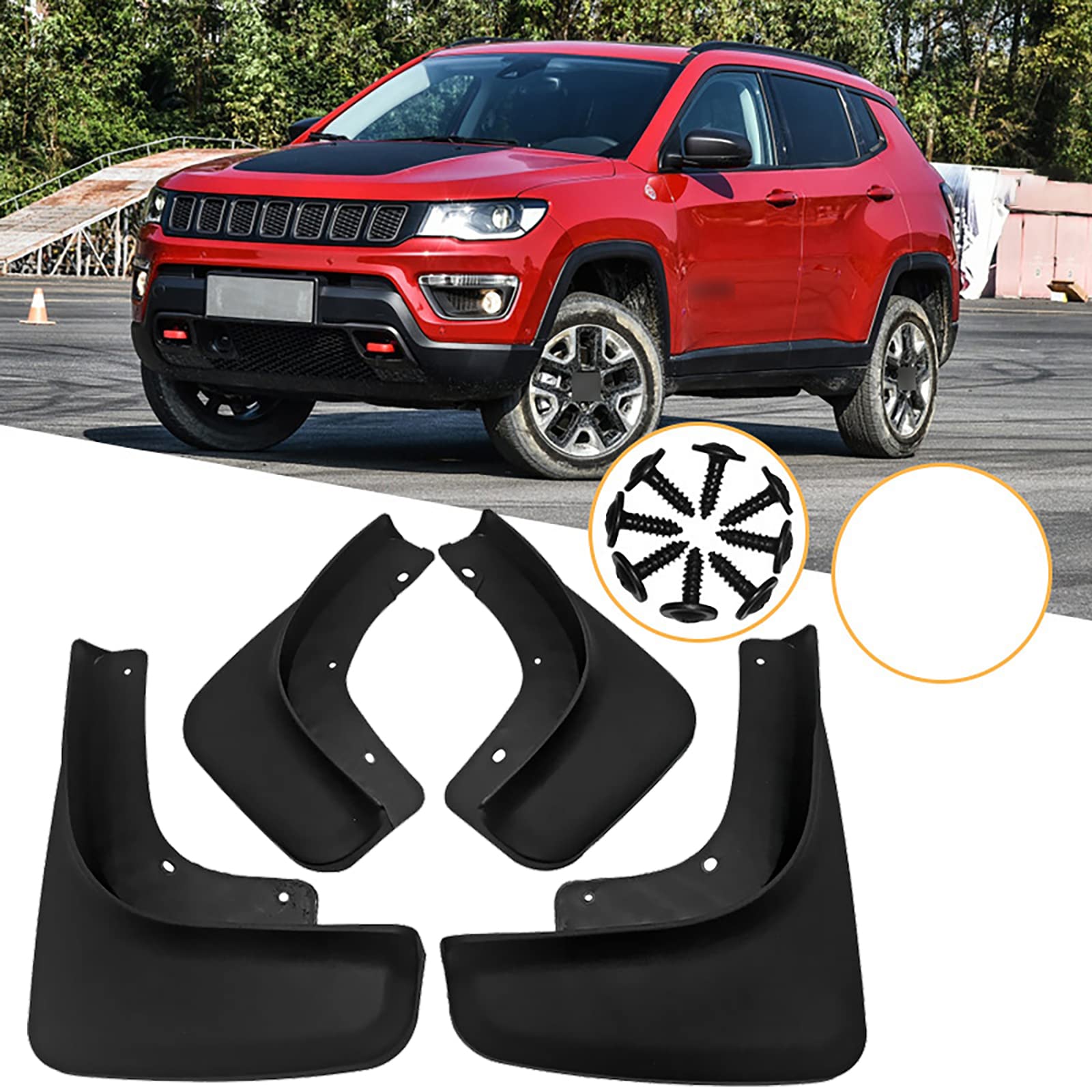 Bavettes pour auto Jeep Compass 2017 2018 2019 2020 garde-boue de voiture anti-éclaboussure