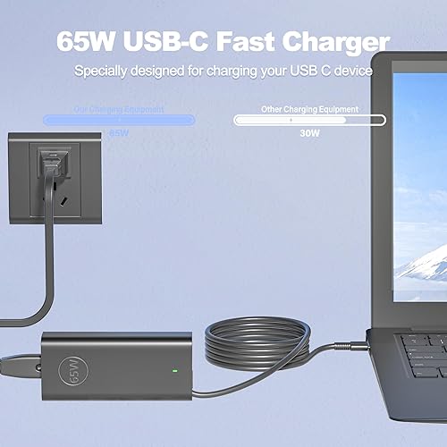 Miniatura 2 de Cargador de portátil USB C de 60 W y 65 W para Dell Latitude 3550 5530 5420 5430 5520 5540 7430 7420 7440 7340 7530 7320 XPS 13 9250 9360 9365 9370