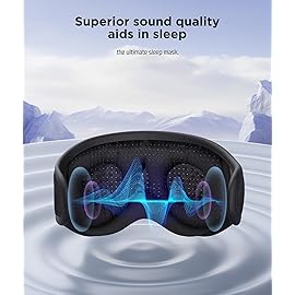 LC-dolida Sleep Mask Bluetooth Headphones Weighted Sleeping Mask 3D Eye Mask Pressure Relief Night Sleep Eye Mask Music Sleeping Headphones for Side Sleepers Meditation Gifts for Men Women