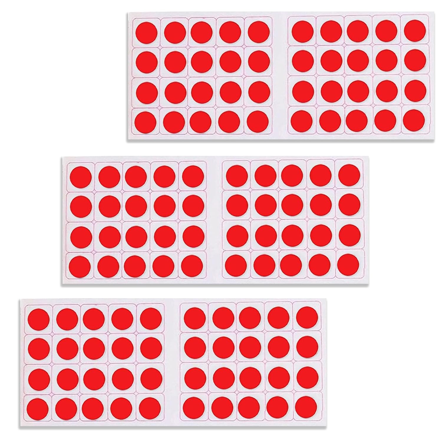 Fashions Women's Large Red Bindis - Deep Red Round with Sticker for Women (10mm Size, Pack of 180 Bindis)