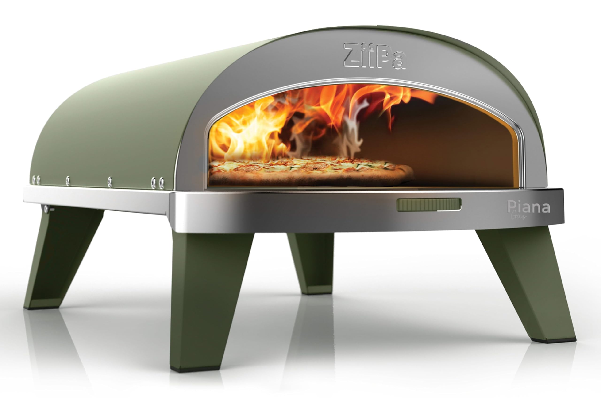 Four à Pizza Piana à Gaz ZiiPa Eucalyptus 31,5 cm Pierre Cordiérite Cuisson Express 90 sec