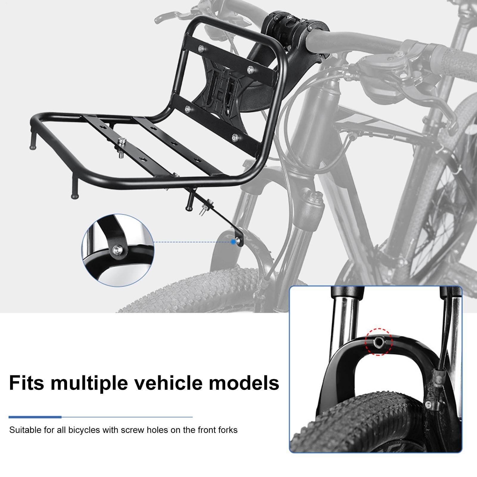 Support Porte-Bagages Vélo à Déverrouillage Express et Forte Portance