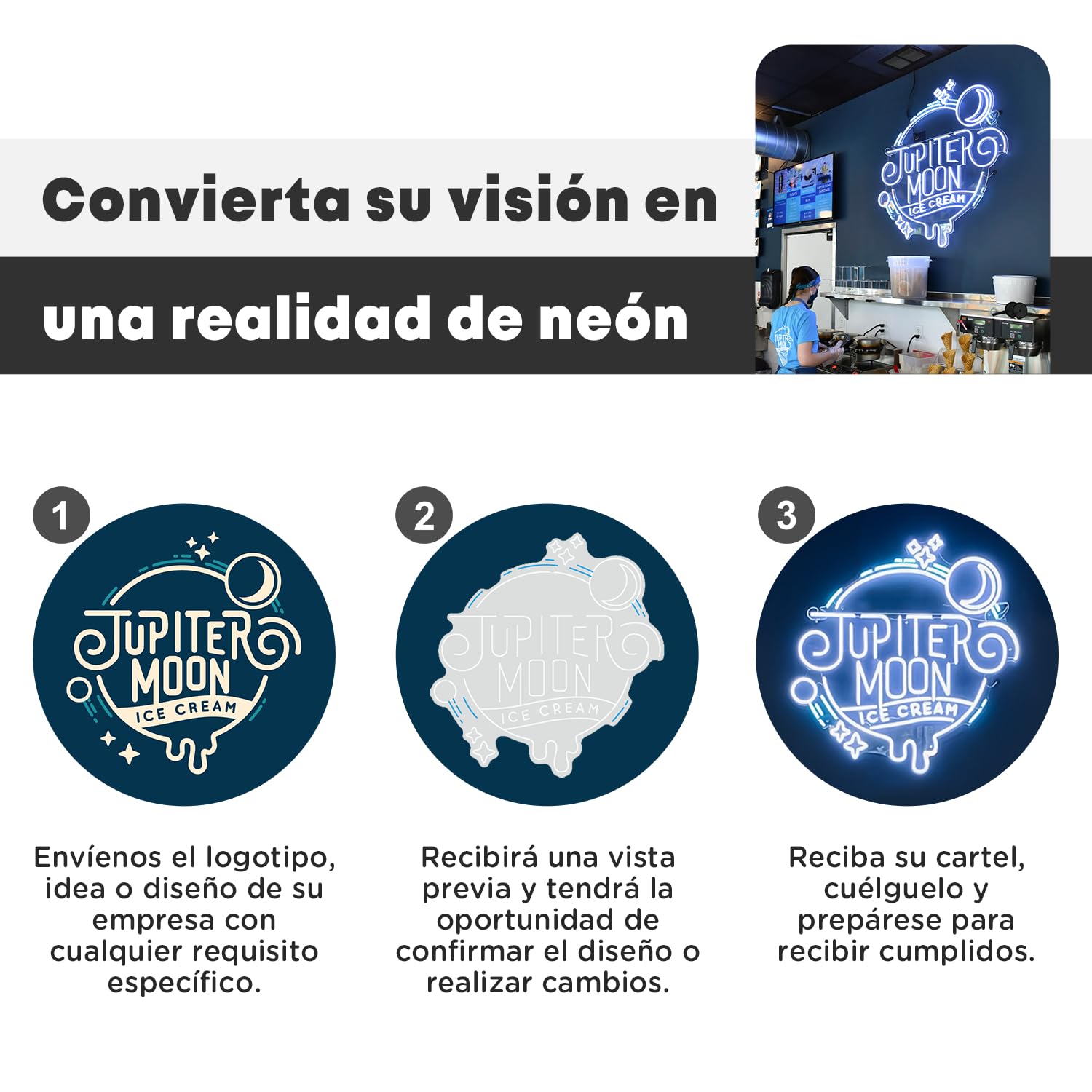 Neonapm Neon Personalizado, Letras de Neón Personalizadas, Artesanal Neones de LED para Bodas, Comercios, Negocios, Bares, Restaurantes y Fiestas, Interiores y Exteriores (26cm-150cm)