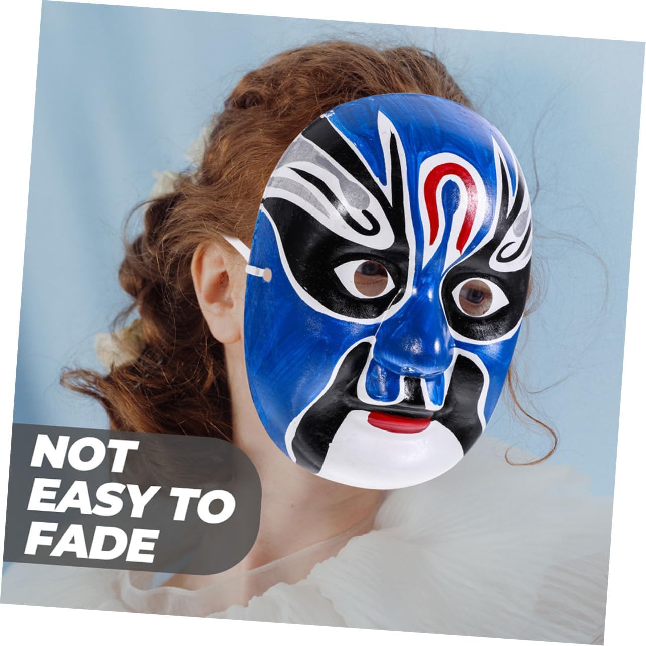 MAGICLULU 2pcs Chinese Peking Opera Mask Decorative Wall Art for Home Halloween Masquerade and Parties Easy to Install Unique Visual Accent