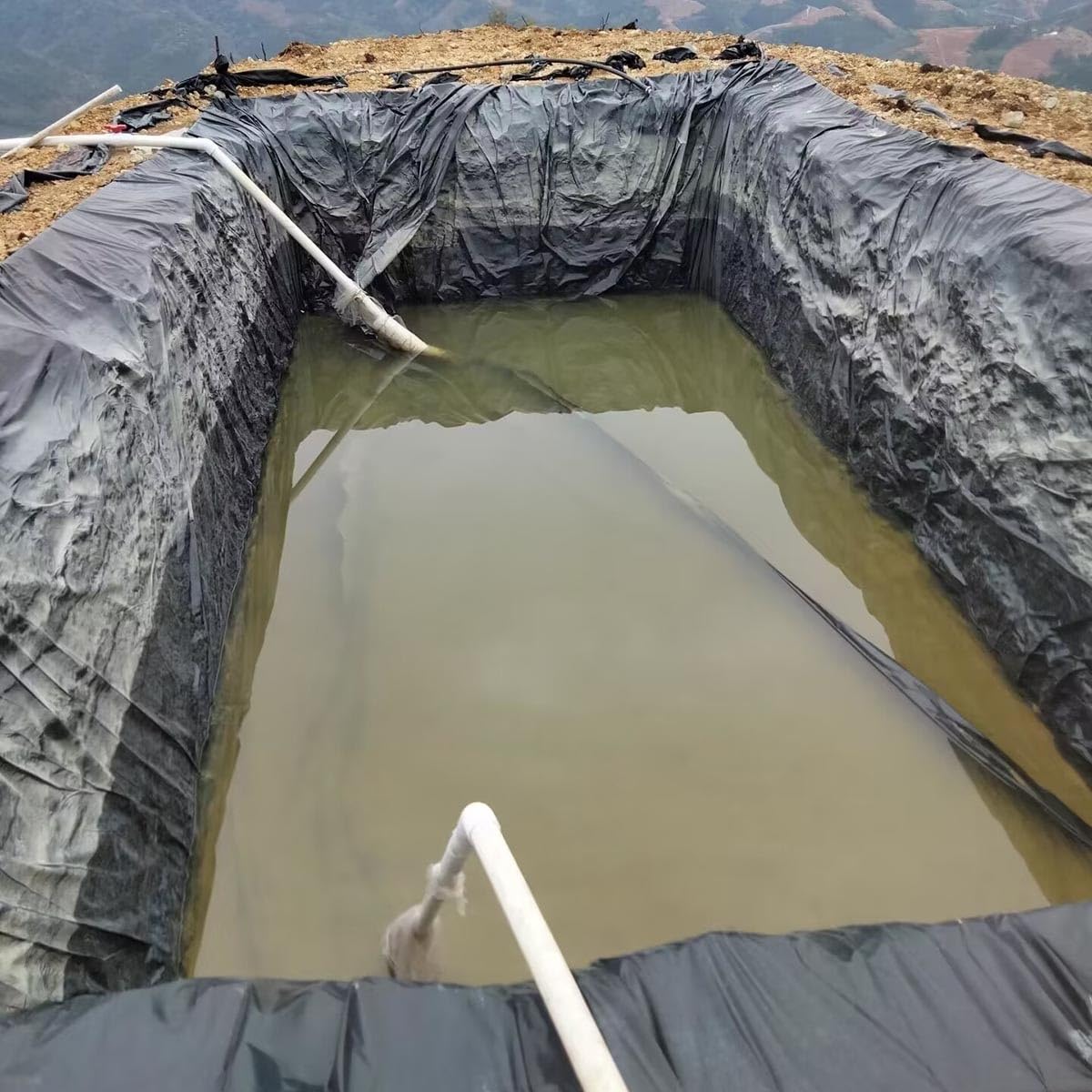 Telo per laghetto nero, spessore 0,12 mm, pellicola flessibile in PVC, 8 x 10 m, resistente ai raggi UV e alle intemperie per piccoli laghetti, koi laghetti, giardini d'acqua e fontane