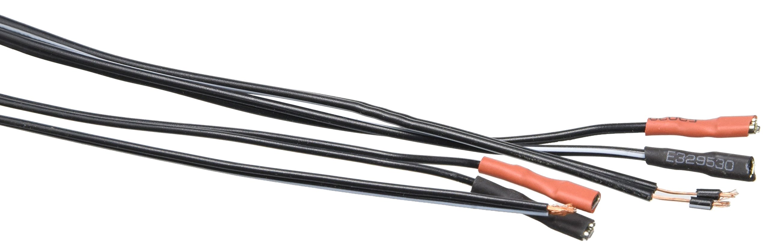 2er Set Doppel-Lichtkabel - z.B. für Fahrrad - je 1x 210cm und 1 x 60 cm mit Flachstecker einseitig, zweite Seite abisoliert