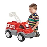 Kids’ Red Gigantic Fire Truck&comma; Removal Ladder&comma; Extendable Bucket&comma; Large Knobby Wheels&comma; Fit for Indoors & Outdoors&comma; for Ages 2&plus;