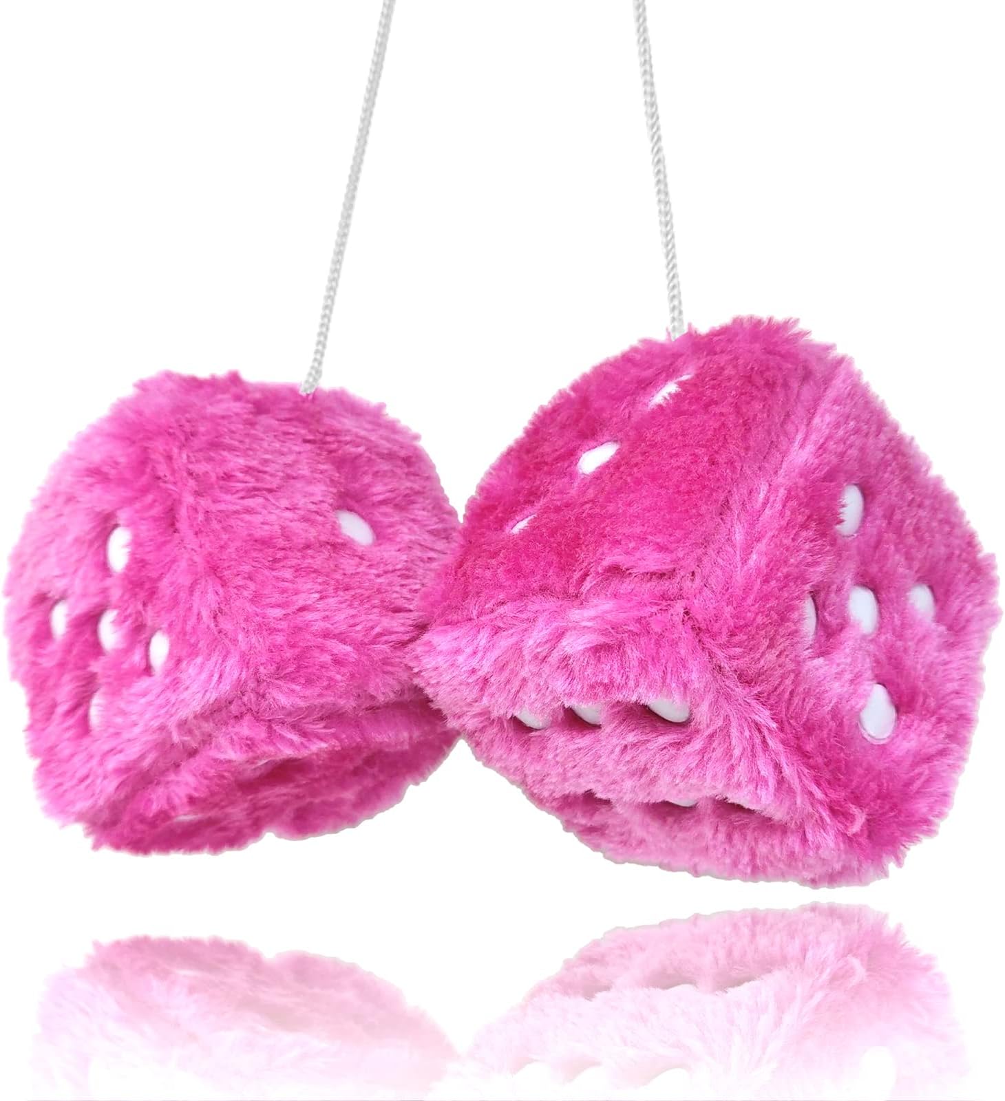 Sibba Mirror Dice, Fuzzy Plush Dice for Car Mirror, Pair 3