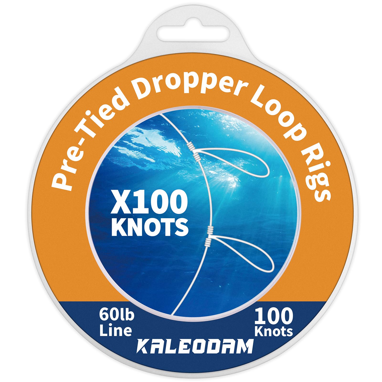 60lb 100knots Pre-Tied Dropper Loop Fishing Rig, 18" Spacing, 5.5" Loop Size, Ideal for Saltwater & Freshwater Fishing